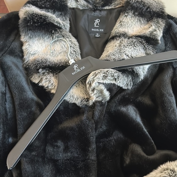 ⭐️SALE⭐️ Rachel Zoe Black Faux Fur Coat NWOT - Picture 6 of 17